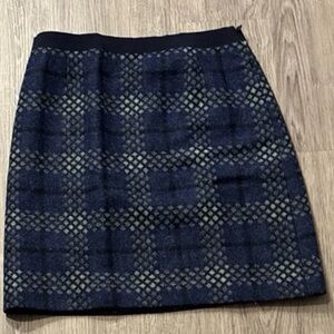 Boden British Tweed by Moon US Size 4 purple Plaid Wool Linded Skirt LNC